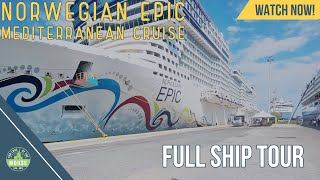 Norwegian Epic Mediterranean Cruise  August 2023  Full Ship Tour [upl. by Enneirdna]