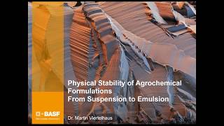 Physical Stability of Agrochemical Formulations [upl. by Alyakcm]