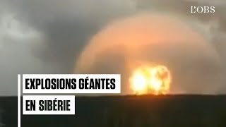 Un dépôt de munitions prend feu et explose en Sibérie [upl. by Dierolf]