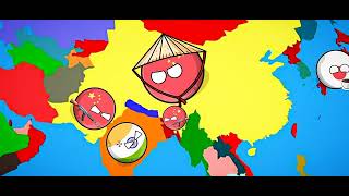 chin🇨🇳the Attack 🇮🇳 India countryballs mohit arya Acting the balls [upl. by Aniz]