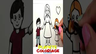 👨‍👩‍👦 Coloriage Maman Enfants Famille [upl. by Moersch970]