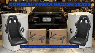 Corbeau Seats in my New Edge 9904 Mustang GT InstallReview [upl. by Anairam665]