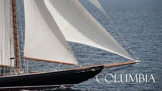 Columbia  141’ RacingFishing Schooner Yacht  Launch to Sea Trials [upl. by Ayom]