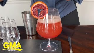 Celebrate spring early with this Valentine’s Day Aperol Spritz float I GMA [upl. by Nosoj27]