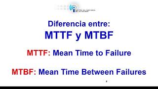 Qué es y como se calcula MTTF y MTBF [upl. by Cad]