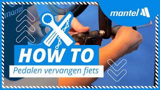 RACEFIETS PEDALEN VERVANGEN Mantel Howto [upl. by Irpac]