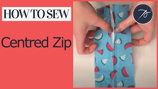 How to Insert a Centred Zip [upl. by Katya]