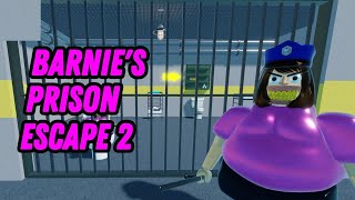 Roblox Barnies Prison Escape 2 Obby Gameplay all jumpscare [upl. by Sackville764]