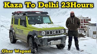 Kaza To Delhi Non Stop In 23Hours  Winter Spiti 2024  4days In Miklam Homes Spiti 089997 21301 [upl. by Jae]