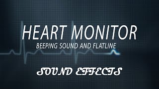 Heart monitor beep and flatline  sound effect [upl. by Milurd]