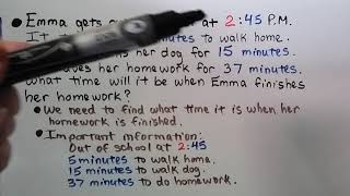 3rd Grade Math 105 Word Problem Solving Time Intervals [upl. by Daigle]