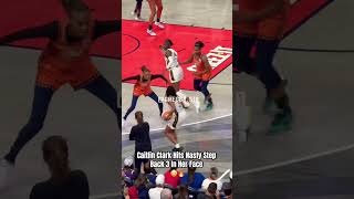 Caitlin Clark hits FILTHY step back 3 in defenders face caitlinclark basketball wnba [upl. by Gronseth53]