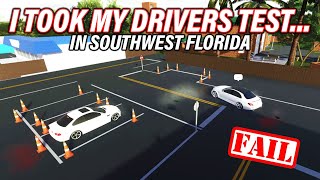 I TOOK MY DRIVERS TEST IN SOUTHWEST FLORIDA  ROBLOX  Southwest Florida [upl. by Arny]