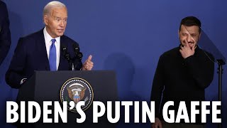 Toecurling moment Joe Biden introduces Zelensky as ‘President PUTIN’ [upl. by Aihsoek137]