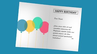 Make Folded Birthday Wish Card With HTML amp CSS [upl. by Revert]