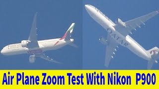 NIKON Coolpix P900 Optical Zoom Test  Airplane  Jumbo Tips [upl. by Aisyram]