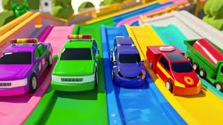 Colors with Street Vehicles  Colors with Paints Trucks  Colors for Children  Monster Truck Colors [upl. by Banky702]