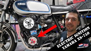 How to elektronische ontsteking installeren van Sparcon puntenontsteking vervangen  Yamaha XS750 [upl. by Eillas]