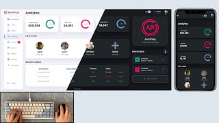 ASMR Programming  Responsive Admin Dashboard with Light amp Dark Mode  No Talking [upl. by Ecirtael]