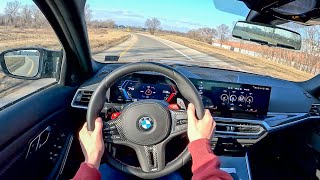 2023 BMW M3 Competition xDrive Edition 50 Jahre  POV Test Drive Binaural Audio [upl. by Jaquith]