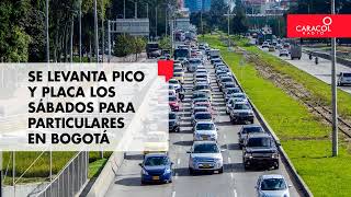 Se levanta pico y placa los sábados para particulares en Bogotá [upl. by Pepi]