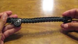 Super Easy Two Tone Paracord Bracelet w Buckles Tutorial [upl. by Nylessej584]