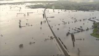 UK floods Somerset flood zone  video [upl. by Ennylhsa]