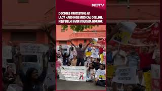 Kolkata Doctor Case  Doctors Protesting At Lady Hardinge Medical College Delhi Over Kolkata Horror [upl. by Botsford]