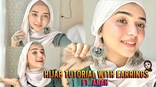 Hijab Tutorial with Earrings  3 basic styles  Hijab with ANAH [upl. by Paulina]