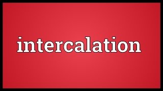 Intercalation Meaning [upl. by Leilani]