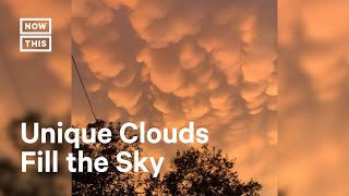 Rare Mammatus Clouds aka Breast Clouds Form Over Oklahoma [upl. by Preuss]