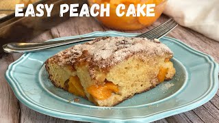 The EASIEST Peach Cake Recipe Ever So Yummy amp Quick [upl. by Neira]