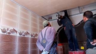 عمل سقف بلاستيكي لمطبخ بطريقة احترافية بسيطة Comment installer un plafond en plastique [upl. by Aihsia263]