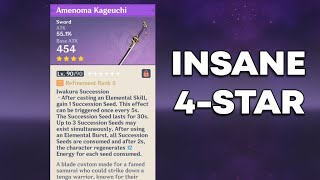 R5 Amenoma Kageuchi Showcase New Inazuma Craftable 4star Sword  Genshin Impact [upl. by Isahella]