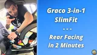 RearFacing Installation  Graco SlimFit Car Seat [upl. by Leontine]