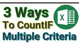 3 Ways To CountIF Multiple Criteria on Same Column [upl. by Silera]