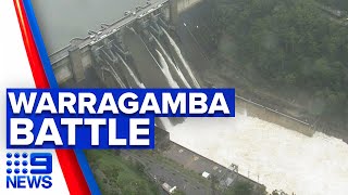 Warragamba Dam overflow fuelling river flooding  9 New Australia [upl. by Gemma]