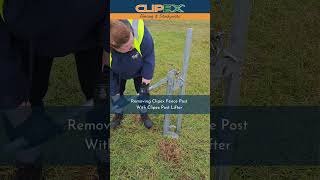 Removing Clipex Steel Post Fence with Post Lifter [upl. by Otina]