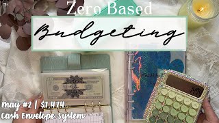 Zero Based Budgeting Mays 2nd Paycheck  1474  Cash Envelope System  Dave Ramsey Inspired [upl. by Belvia405]