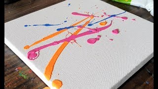 Very Easy Abstract Painting Demonstration  Paint Splatter Technique  FunDaily Art TherapyDay043 [upl. by Emlen]