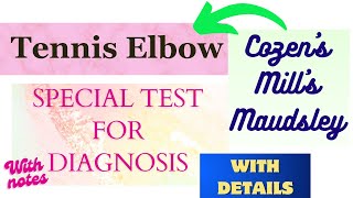 Tennis elbow special testcozen mills and maudsley test for diagnosis [upl. by Gaye]