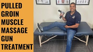 How To Use A Massage Gun To Help Free A Pulled Groin Muscle [upl. by Valoniah]