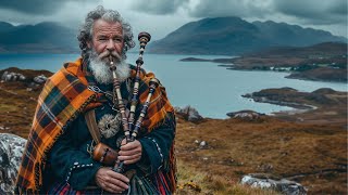 Bagpipe Uilleann Pipes l Celtic Music with Beautiful Scenery of Scottish Highlands  Music Therapy [upl. by Maud678]