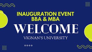 Inaugural and Orientation Program for Management Students at Vignans University mba management [upl. by Ennad]