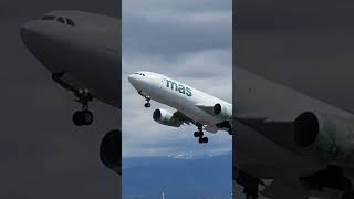 MAS Air Cargo A330 Freighter Takeoff from Anchorage Alaska USA Planespotting masaircargo a330f [upl. by Godfree]