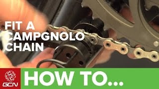 How To Fit A Campagnolo Road Bike Chain [upl. by Nogas]