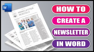 How to Create Newsletters in Word  Make a professional Newsletter in Word [upl. by Nunes]