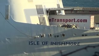 roro operations Rosslare Harbour MS Isle of Inishmore [upl. by Janeczka]