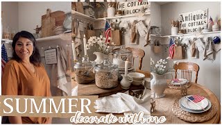 SUMMER DECORATE ME little Fourth of July Decor Coffee Bar amp Bathroom decor [upl. by Roselin781]