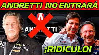 🚨 ¡BOOM GRAN RIDICULO de F1 al NEGAR ENTRADA de ANDRETTI 😡 Se SALEN con la SUYA 🔥 MAFIA TOTAL 🧐 [upl. by Ameehsat529]